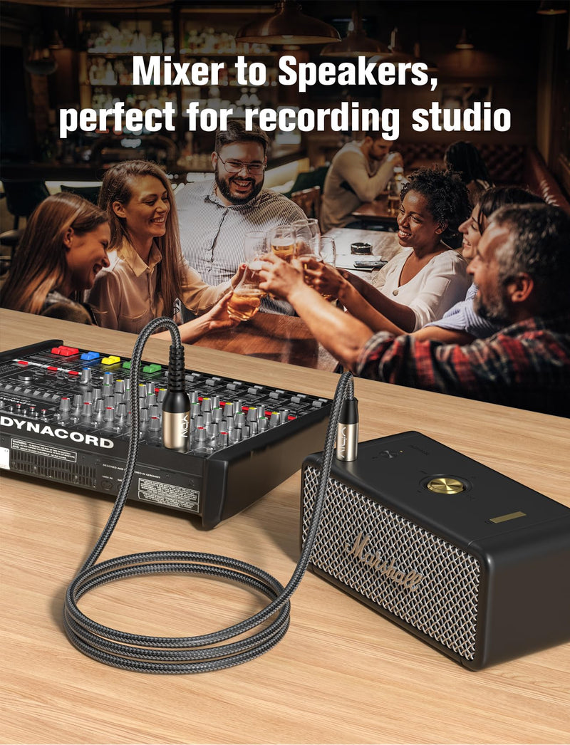VIOY XLR to 6.35mm Cable 32.8 FT, 1/4 Inch TRS to XLR Female Balanced Microphone Cable for Mixers, Amplifiers, Speakers, Dynamic Microphones, CD Players, Electronic Piano, Karaoke Machines 32.8FT
