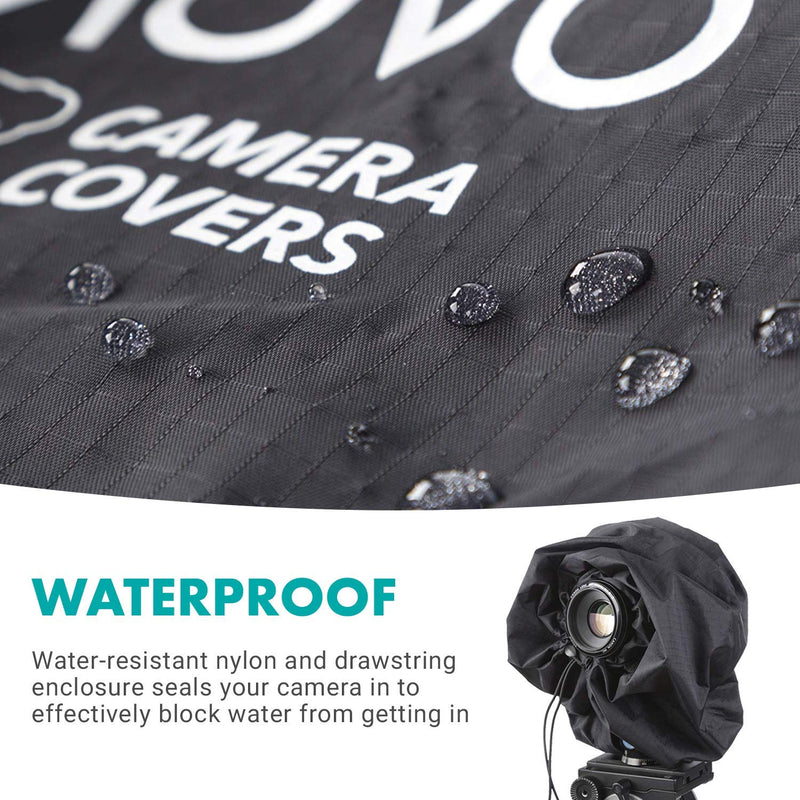Movo CRC11 Camera Rain Coat Rain Cover for DSLR Cameras and Mirrorless Cameras and Lens (Junior Size: 11" x 14.5")