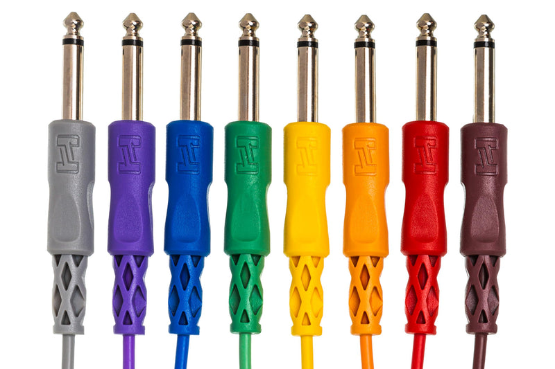 Hosa CPP-845 Unbalanced Patch Cables, 1/4 Inch TS to Same, 1.5 Feet