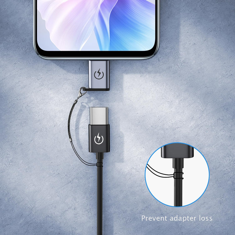 [AUSTRALIA] - USB C to Micro USB Adapter (4 Pack), USB Type C Female to Micro USB Male Converter Compatible with Samsung Galaxy S6/S7 Edge, LG Nexus 4/5/6 and More Micro USB Devices (Grey) 