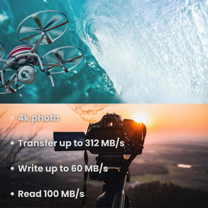 [AUSTRALIA] - 1 x 256GB Micro SD Card with Adapter, V30, A2, U3, UHS-I, C10 | 4k Drones, Dash Cams, Security Cameras, Phones, Cameras 