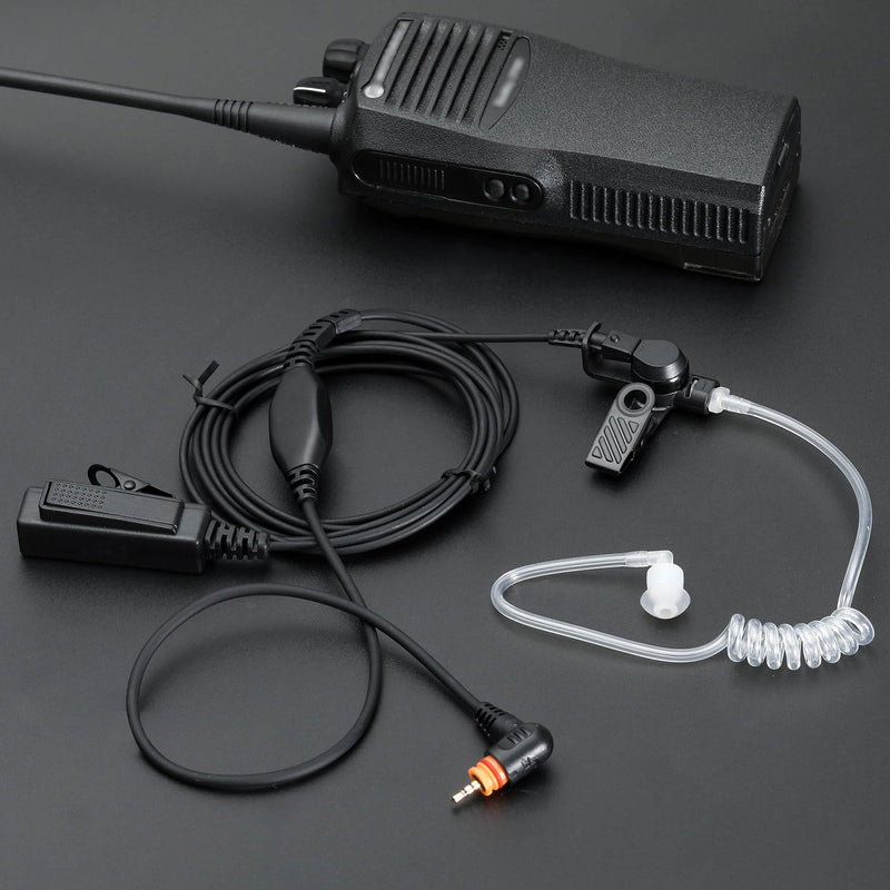 【2 Pack】 SL300 Earpiece Compatible with Motorola Walkie Talkie, SL7550 SL7580 SL7590 SL4000 SL3500e SL1K SL1M Radio Headset Mic PTT with Acoustic Tube +2 Earmolds+2 Eartips Motorola-SL300 2 Pack