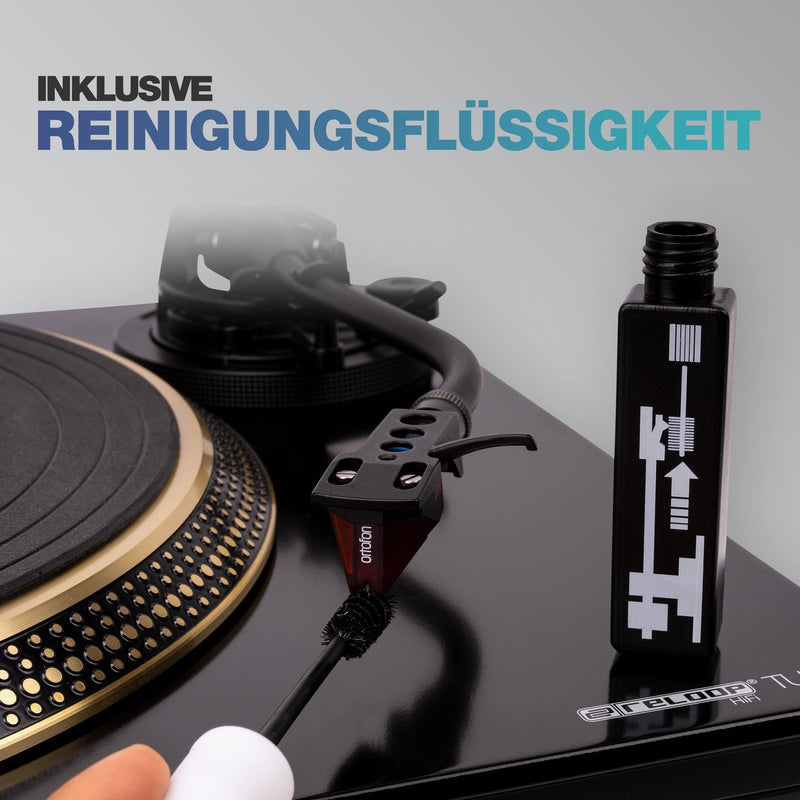 Reloop Turntable Cartridge Mount & Gauge Set - All-in-One Set for Adjusting, Adjusting and Cleaning Turntable Tone Arm and Pickups, Mirrored SME Adjustment Template