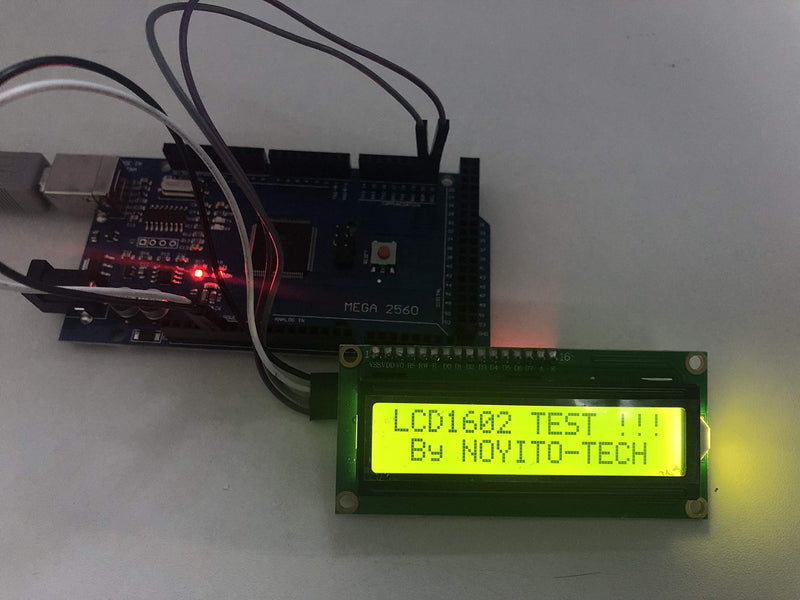 NOYITO 1602 16x2 LCD Module Shield Blue Backlight with IIC I2C Driver Serial Interface for UNO R3 MEGA2560 (Pack of 2) (1602 IIC Screen Blue) 1602 IIC Screen Blue