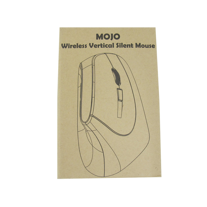 MOJO Silent Bluetooth Vertical Mouse - Wireless Optical Ergonomic Mouse w/Adjustable Sensitivity Bluetooth Only