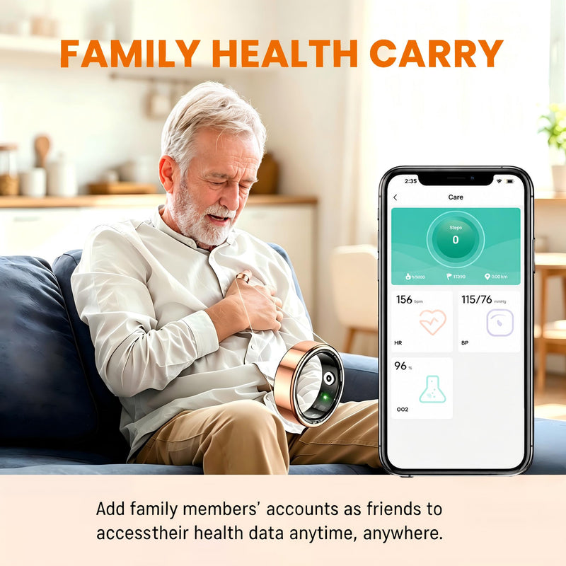 Smart Ring for Women & Men, Health and Sleep Tracker Ring with Heart Rate, Blood Oxygen,Blood Pressure, Waterproof Fitness Ring, Free APP for iOS Android Gold 10