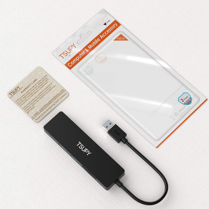 USB 3.0 Hub TSUPY Multi USB HUB, 5 in 1 USB Data Hub with SD Micro SD Card Reader & 3 USB 3.0 Ports Compatible for PC, Laptops,MacBook,Printer,Surface Pro, USB Flash Drives and More