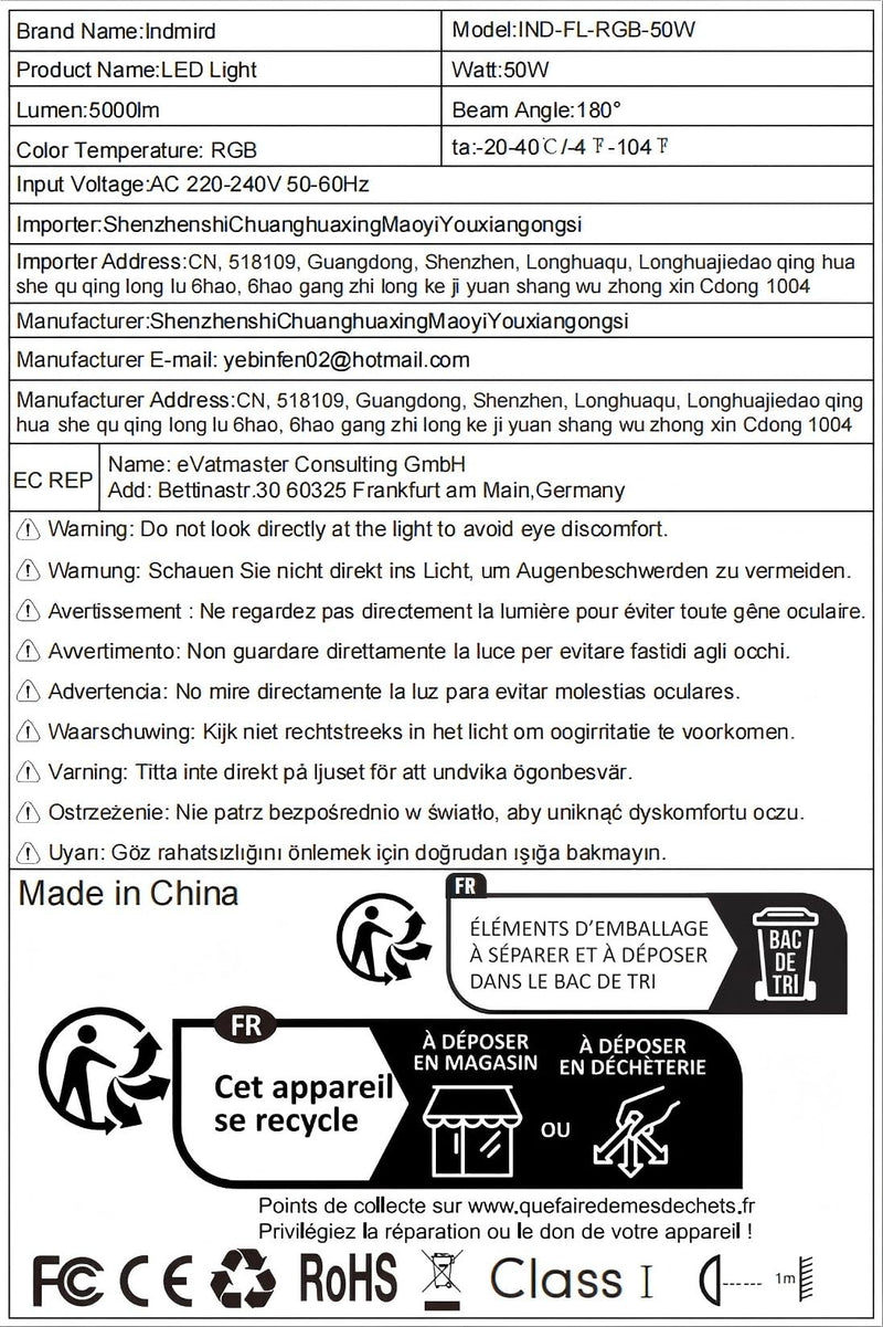 50W 2.4G Remote Control RGB Wall Washer Light, RGB Light bar with Remote Control & APP Control, for Birthday Party, Garden Lighting, Wall Display, Hotel, Building, Commercial Lighting 50W RGB*1