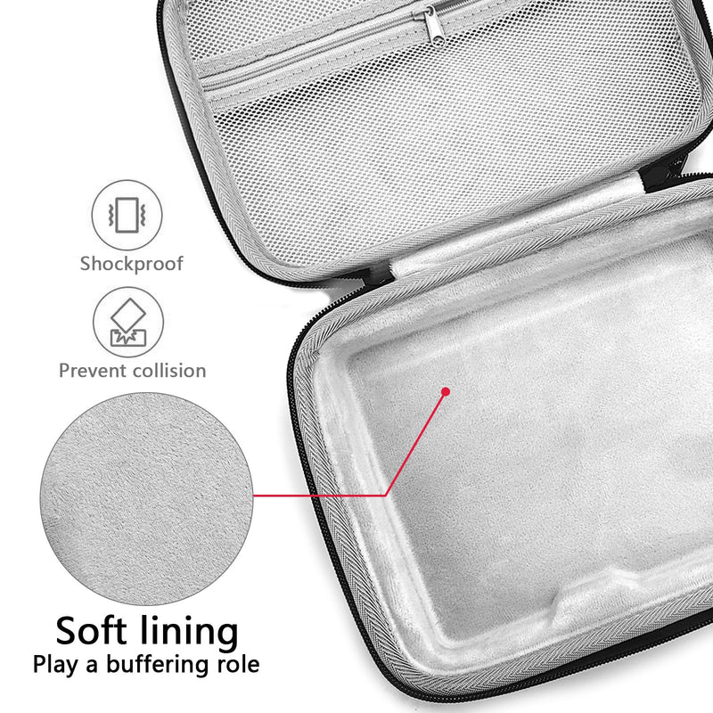 Premium velvet interior HardCase Compatible with Zoom G1X Four case B1X A1X Guitar Bass Multi-Effects Pedal cover (Grey) Grey