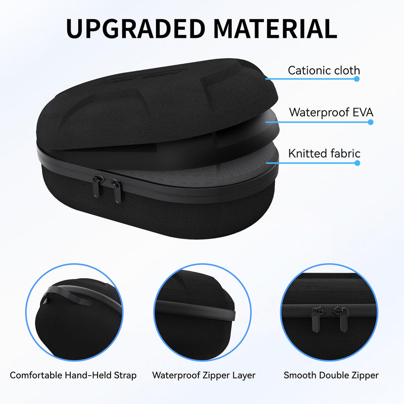 APEXINNO Silicone Face Pad, Compatible with Meta/Oculus Quest 3 Accessories, Hard Shell Protective Storage case, Compatible with Meta Oculus Quest 2/3 Devices
