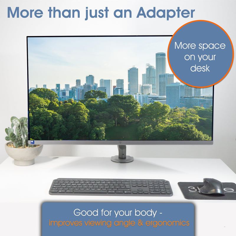 3IDEE VESA Mount Adapter for HP Monitor (524sa, 524sf, 524sw, 527sa, 527sf, 527sw, 532sf, M22f, M24f, M27f, M32f) - 75x75 VESA Mount Adapter, HP Monitor Mount Adapter (2-Pack) 2-Pack