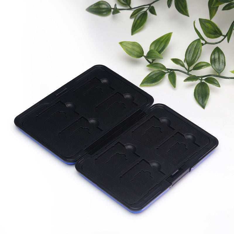 Honsky Aluminum UHS-I SD Micro SD SDHC SDXC TF SecureDigital Memory Card Carrying Case Holder Organizer Box Keeper for Computer Camera Media Storage Organization,Blue Blue