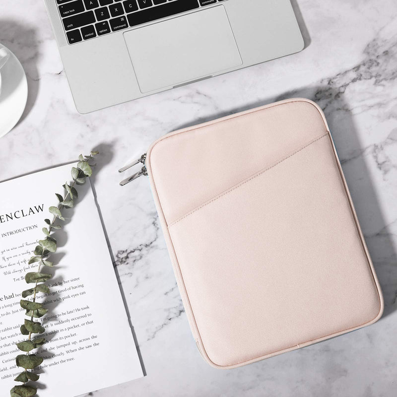 TiMOVO 9-11" Tablet Sleeve for iPad 10.2 2021-2019, iPad 10th Generation 2022, iPad Air 5/4 10.9, iPad Pro 11 2022-2018, Galaxy Tab S9/S8/A8/A7 2023, Protective Case with Pocket, Pink 9-11 Inch