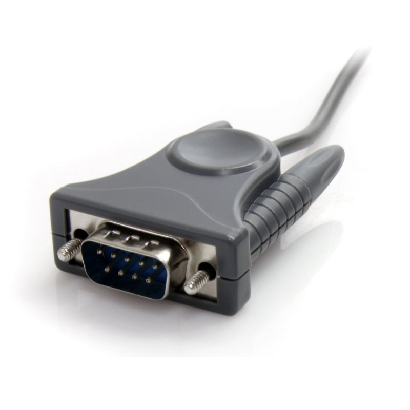 StarTech.com USB to Serial Adapter - 3 ft / 1m - with DB9 to DB25 Pin Adapter - Prolific PL-2303 - USB to RS232 Adapter Cable (ICUSB232DB25),Gray DB9 or DB25