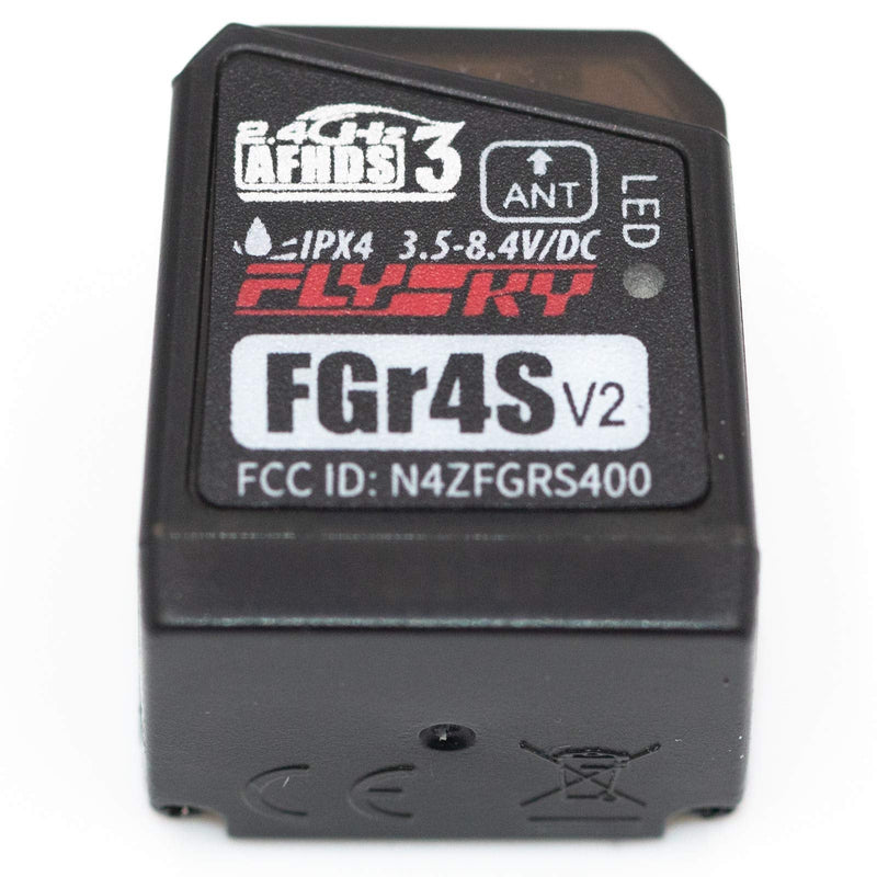 FGR4S V2 Receiver 2pcs AFHDS 3 Built-in Single-Antenna Bidirectional PWM/PPM/IBUS Output Receiver for NB4 PL18 Remote Control Transmitter
