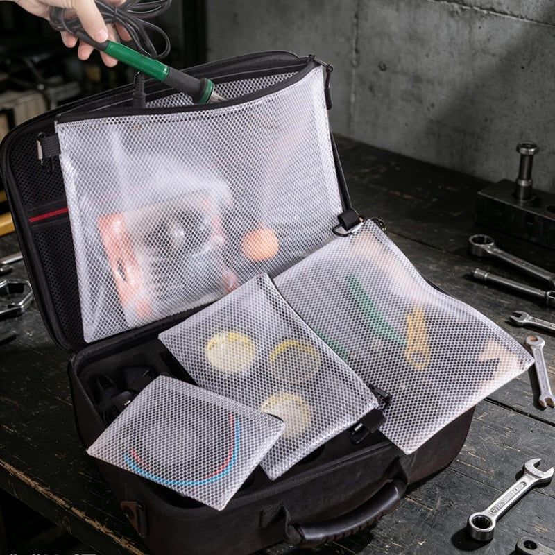 1Pcs Air Production Multi-Size Clear Zipper Pouch, Cable Organizer Small | Travel Gear Bag for Electronics, Camera Accessories, Tool Pouch & Small Tech Storage