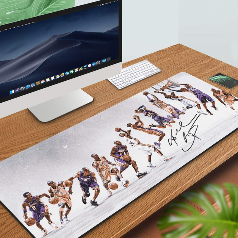 RTGGSEL 31.5x11.8 Inch Novelty KB Slow Motion Evolution Long Extended Large Gaming Mouse Pad with Stitched Edges XL Laptops Keyboard Mouse Mat Desk Pad KB Move