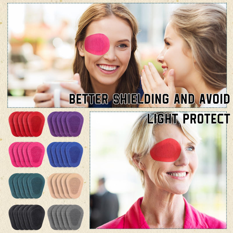 120 Pcs Adhesive Eye Patches, Eye Patches for Adults Eye Pad Disposable Eyepatch Latex Free Adhesive Bandages for Baby Kids (Mixed Colors,3.3 x 2.3 Inch) Mixed Colors 3.3 x 2.3 Inch