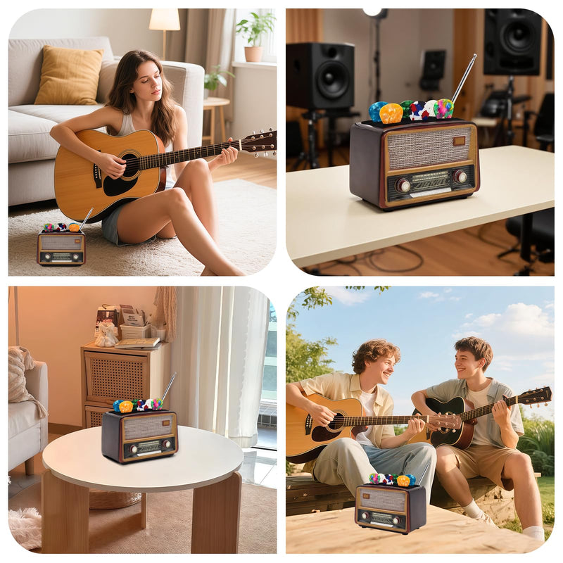 [AUSTRALIA] - rain bunny Guitar Picks Holder Box, Guitar Pick Display Holder, Amp Speaker Styled Pick Holder, Pick Stand for Picks Storage and Display, Stylish Organizer for Music Enthusiasts and Musicians (Brown) Brown 