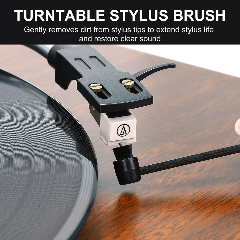 6-in-1 Vinyl Record Cleaning Kit | Vinyl Record Cleaner Kit – Includes 2in1 Velvet Microfiber Brush, Soft Antistatic Nano Fiber Brush, Cleaning Liquid, Duster & Stylus Brush, Storage Box, for Records 6PCS