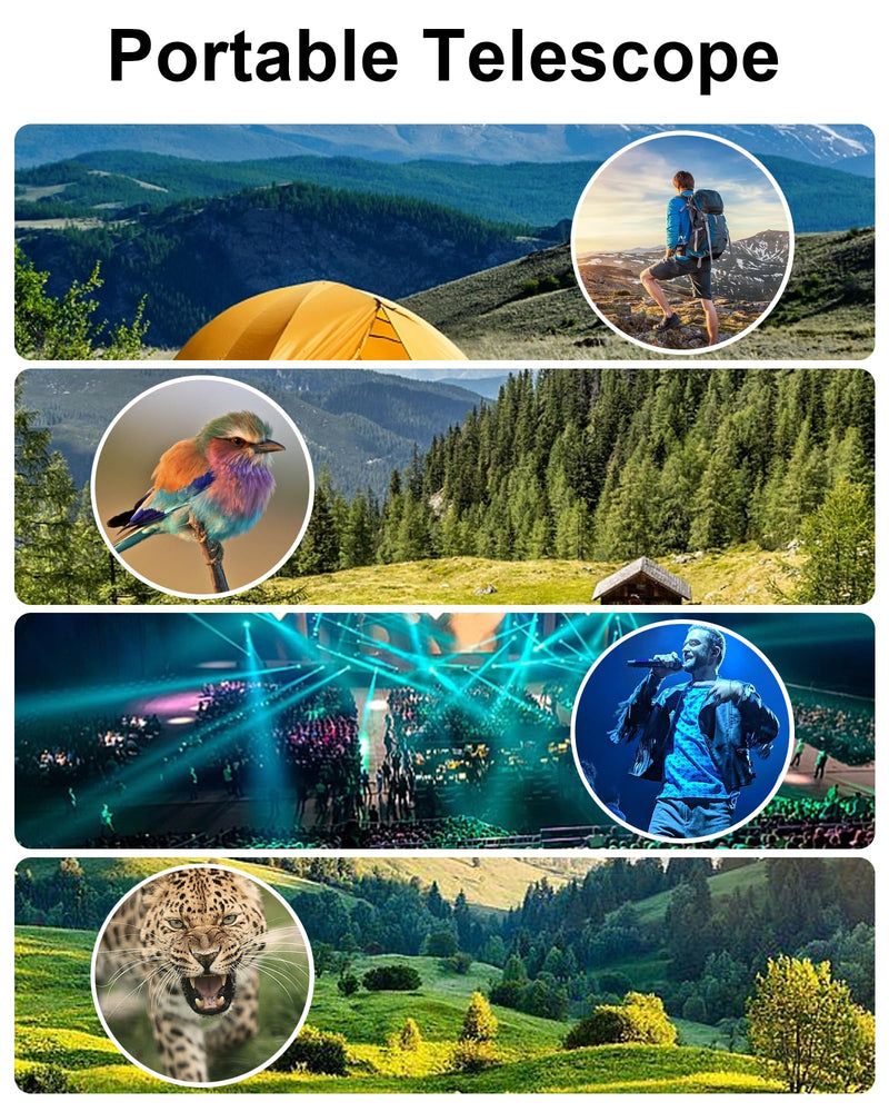 10-30x50 Monoculars for Adults High Powered with Smart Phone Holder & Upgraded Tripod, Starscope Monocular Military Grade for Outdoor Exploration, Bird Watching, and Scenic Viewing 10-30x50