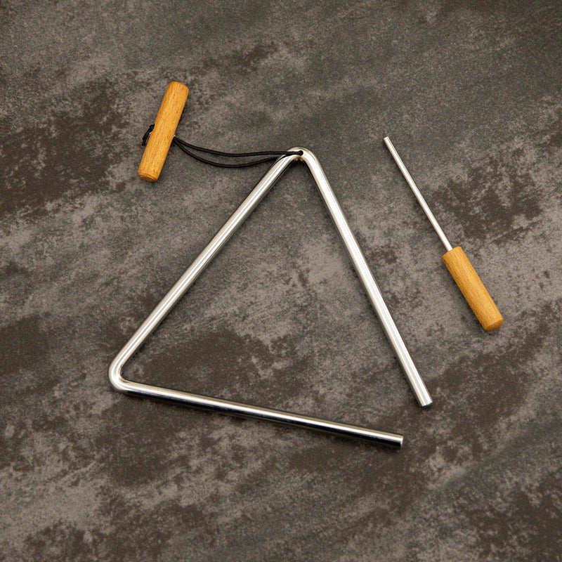 [AUSTRALIA] - Triangle Hand Percussion with Striker,Rhythm Steel Triangles Music Instrument (8 inch) 8 in 