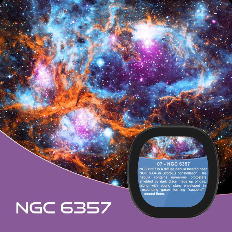 [AUSTRALIA] - Set of 6 Replaceable Galaxy Projector Discs– for Samosvit Home Planetarium Galaxy Projector with Meteor Effect – Gift for Kids (Thematic Nebulas 1/6) Galaxy Disc Thematic 1/6 