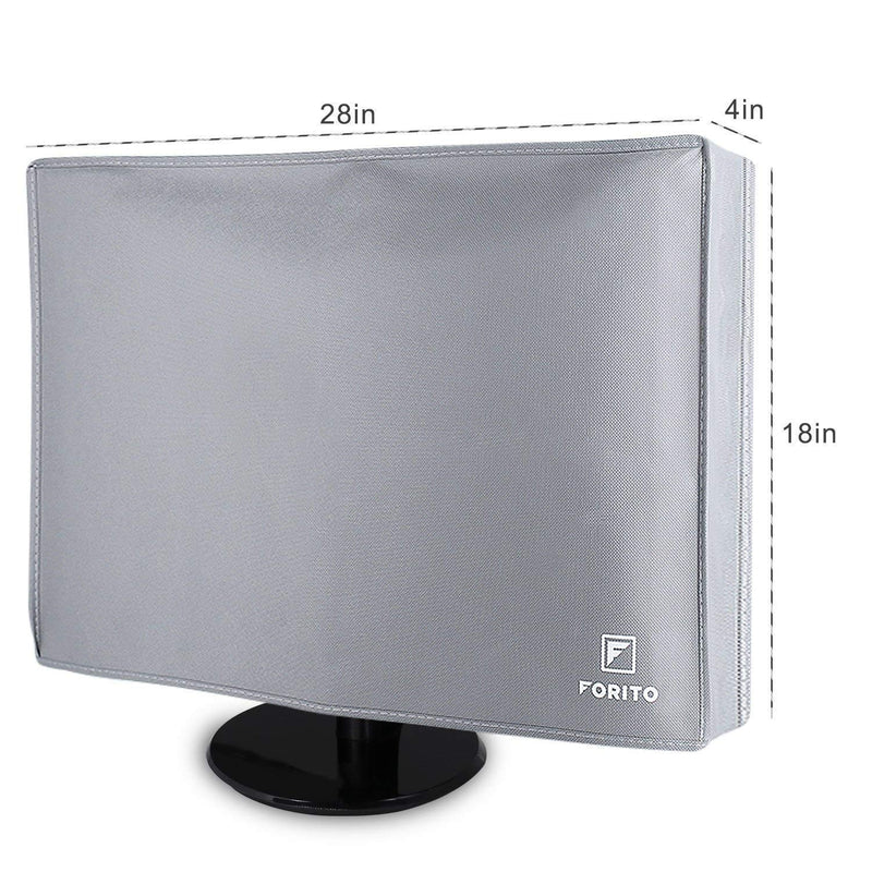 27" 28" 29" Universal Computer Monitor Dust Cover for 27 Inch to 29 Inch LCD/LED HD Display, Nonwoven Fabric Dust-Proof, Water Resistant (Size: 28W x 18H x 4D)-Gray 27-29 Inch 27-29" -Gray