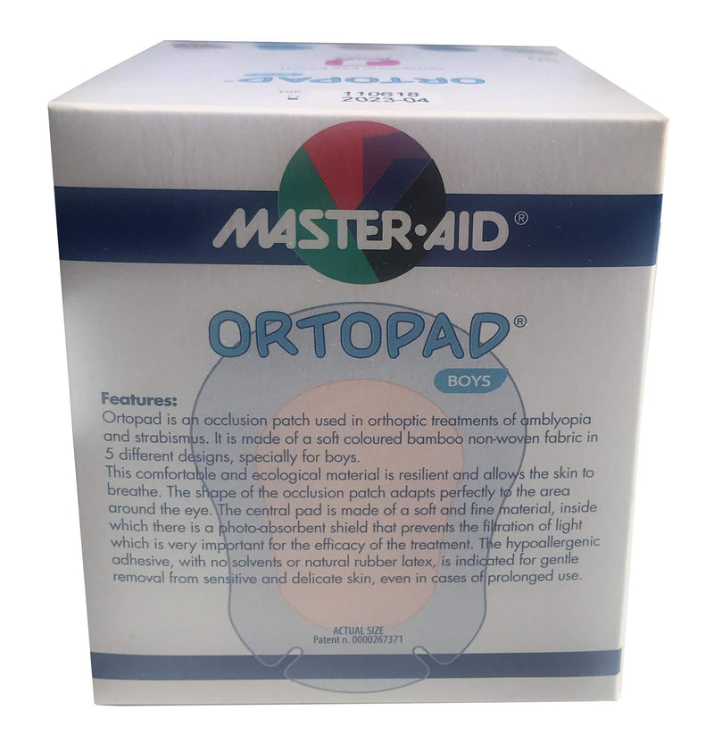 Ortopad® Bamboo Boys Eye Patches, 50/Box (Junior Size, 0-2 yrs) Blue Camo Pack 50 Count (Pack of 1)