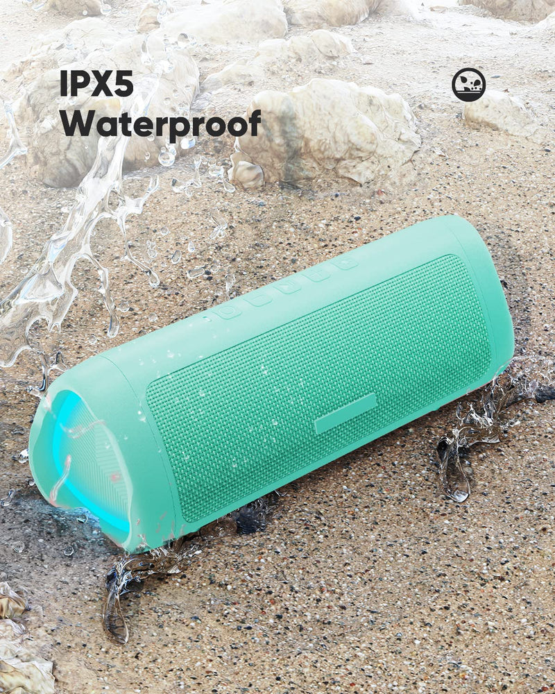 IPX5 Waterproof Bluetooth Speaker with 24H Playtime - For Home/Outdoor/Beach 1pcs-Teal
