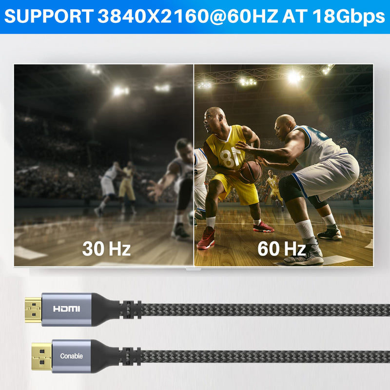 [AUSTRALIA] - 4K DisplayPort to HDMI Cable 20FT, 4K@60Hz HDR, High Speed Active Display Port to HDMI Cable UHD Converter, Uni-Directional, 4K@60Hz 2K@120Hz 1080P for HDTV, Monitor, Projector, Dell, NVIDIA, AMD, HP 20 Feet 