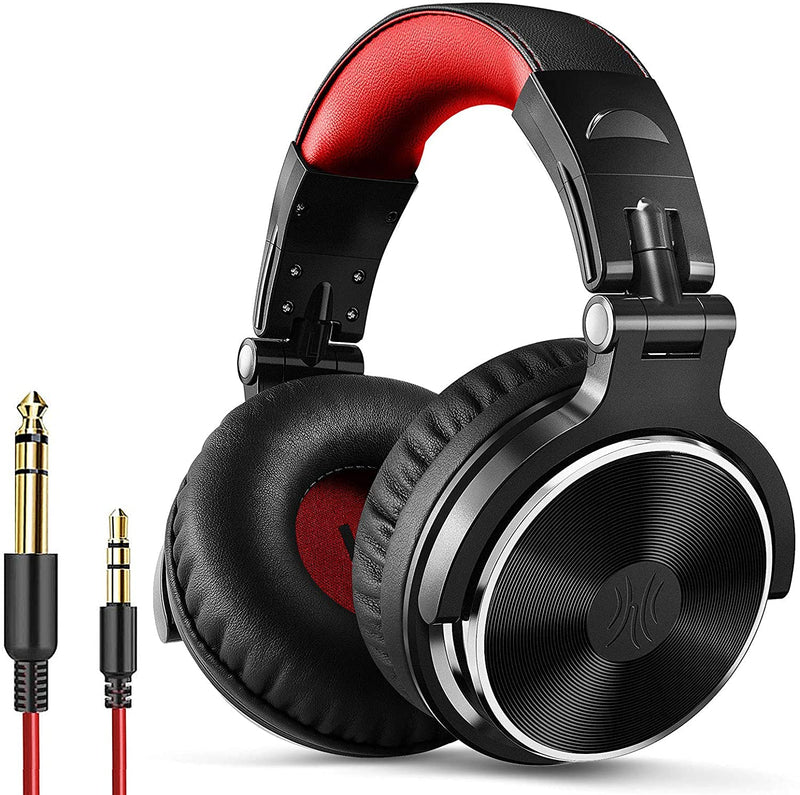 OneOdio Over Ear Headphone, Wired Bass Headsets with 50mm Driver, Foldable Lightweight Headphones and Additional 6.3mm 1/4 to 3.5mm 1/8inch 9.8ft Cable