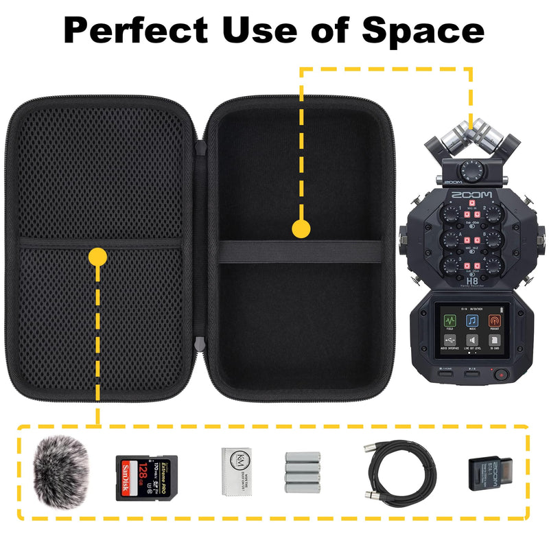 [AUSTRALIA] - Aenllosi for Zoom H8 Digital Multitrack Recorder Hard Travel Case, Zoom Handy Recorder Organizer (Case Only) for H8 Multitrack 