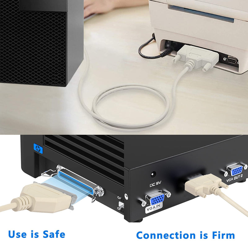 [AUSTRALIA] - XMSJSIY DB25 to CN36 Parallel Printer Cable, DB25 25 Pin Male to CN36 Centronics 36 Pin Male Serial Parallel Printer Extension Cable Adapter for Connect Computers, Printers 25C*30AWG - 1.5M 