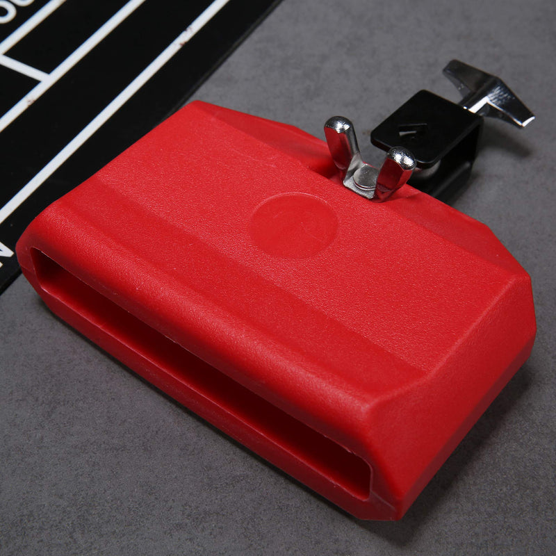 Jam Block, Red Musical Percussion Block, Latin Drum Instrument, Plastic