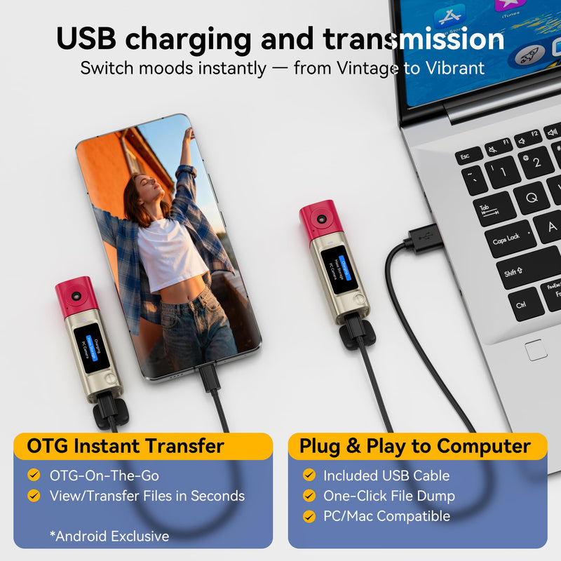 Mini Keychain Digital Camera:2K Digital Mini Camera with 16GB Card,Vintage Keychain Video Camera, 1" HD LCD Display, 400mAh Battery Portable Small Cameras with Elegant Gift Box for Travel,Kids,Gifts Gilt