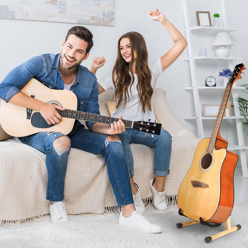 [AUSTRALIA] - MUSO Guitar Stand,Acoustic Guitar Stand,Classical Electric Guitar Stand,Wood Foldable Bass Guitar Stand,Guitar Accessories also fit Bass,Violin,Ukulele 