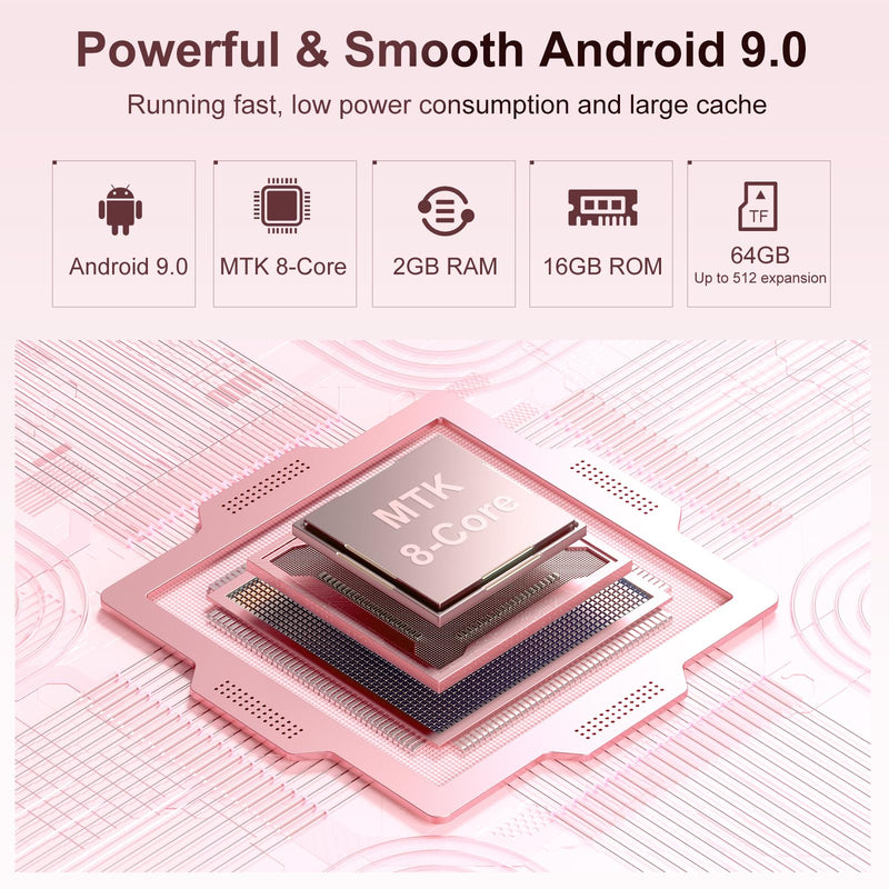 [AUSTRALIA] - 80GB MP3 Player with Bluetooth and WiFi, Android Player with Speaker Mp3 & Mp4 Music Player with Spotify, Amazon Music, Browser, Deezer, 4.0" Touch Screen, Download Music,Up to 512GB(Pink) Pink 