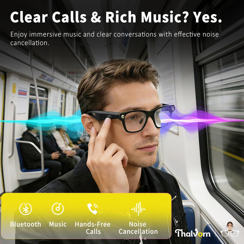 AI Smart Glasses, 2026 Cutting-Edge AI HD Camera Glasses | AI Voice Assistant, Object Recognition,100+ Languages Real-time Translation, Support Video Photo Music Calling, Wearable Tech