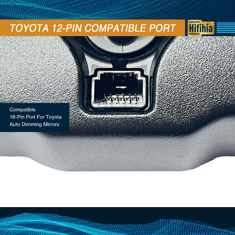 [AUSTRALIA] - Plug & Play Dash Cam Power Adapter (12-pin Type A) for Toyota Tacoma (2015-2023), Select Highlander, Tundra, Sienna; Honda Ridgeline. Connects to Rear View Mirror Plug 