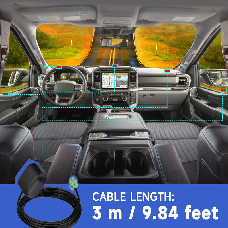 SZSAUTO Waterproof Active GPS Navigation Antennae Car GPS Antenna Compatible with Pioneer AVIC 5000NEX 5100NEX 5200NEX 5201NEX 6000NEX 6100NEX 6200NEX 6201NEX 7000NEX 7100NEX 7200NEX 8000NEX GPS Units AVIC Straight Female Connector