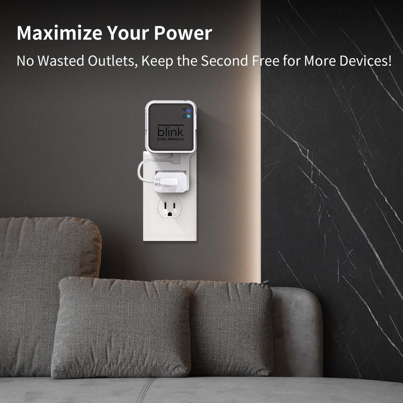 256GB USB Flash Drive & Wall Mount for Blink Sync Module 2 with Short Cable – Declutter, Save Space, and Effortlessly Enhance Security