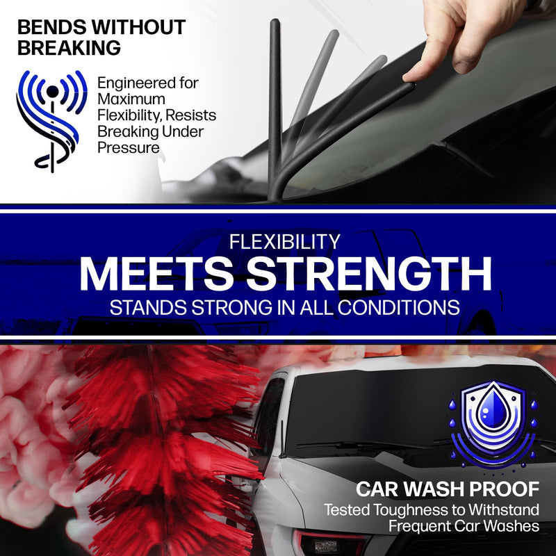 [AUSTRALIA] - AntennaMastsRus - The Original 6 3/4 Inch fits Nissan Titan (2004-2018) - Car Wash Proof Short Rubber Antenna - Internal Copper Coil - Premium Reception - German Engineered 