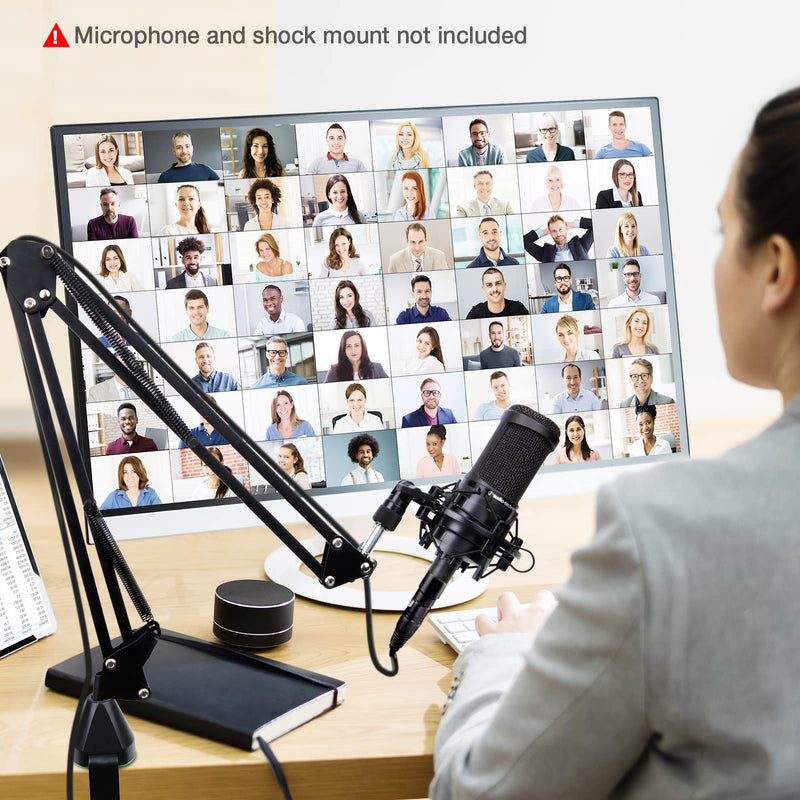 [AUSTRALIA] - SUNMON Microphone Wall Mount and Metal Table Mounting Clamp, Universal Microphone Boom Arm Stand Compatible with HyperX QuadCast, Blue Yeti, Blue Snowball, Shure SM58 Microphone 