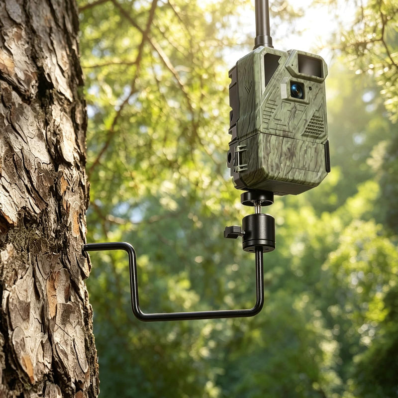 VSKY Trail Game Camera Holder Tree Mount 360 Rotatable with 1/4"-20 Thread | 1 Pack, 10 Lbs Capacity, Easy Installation, Durable Trail Cam Mounting Accessory for Wildlife Tracking & Hunting