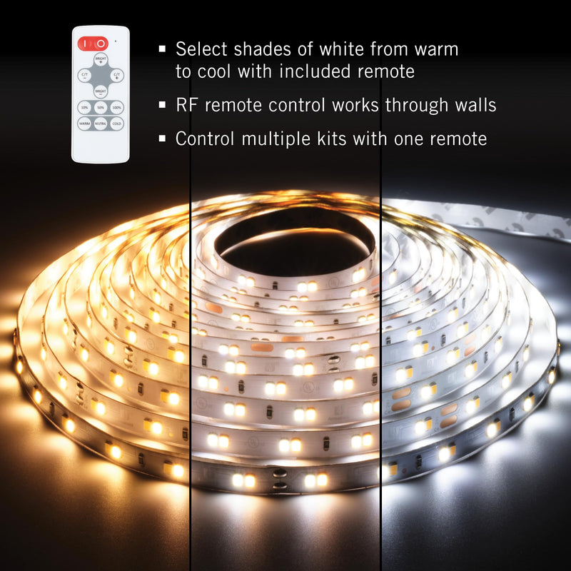 Armacost Lighting 421501 Ribbon Flex Home Tunable White LED Tape Light Kit with Remote, 16 ft 2700K-5000K (Tunable)