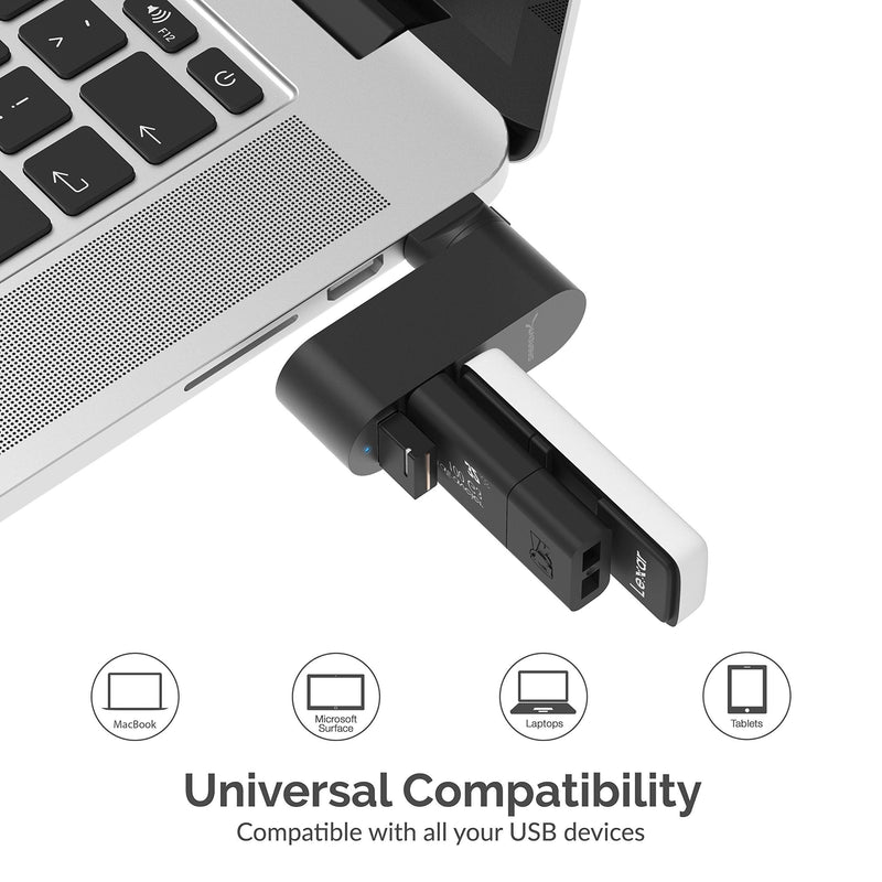 SABRENT USB 3.0 Sharing Switch for Multiple Computers and Peripherals LED Device Indicators + Premium 3-Port Aluminum Mini USB 3.0 Hub