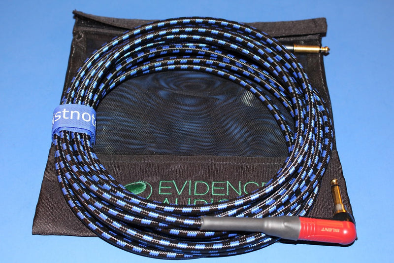 Evidence Audio Geistnote's Melody Instrument Cable with Neutrik Silent Plug and Gold Connectors 10 Ft (3 M) ~ Right Angle to Straight