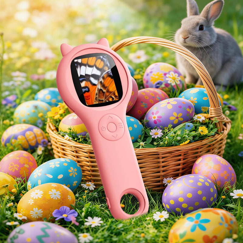 [AUSTRALIA] - Portable Handheld Mini Digital Microscope for Kids - Educational Science Toys, Christmas & Birthday Gifts for Age 5 6 7 8 9 10 11 12 Girls & Boys (Pink) Pink 1 Pcs 