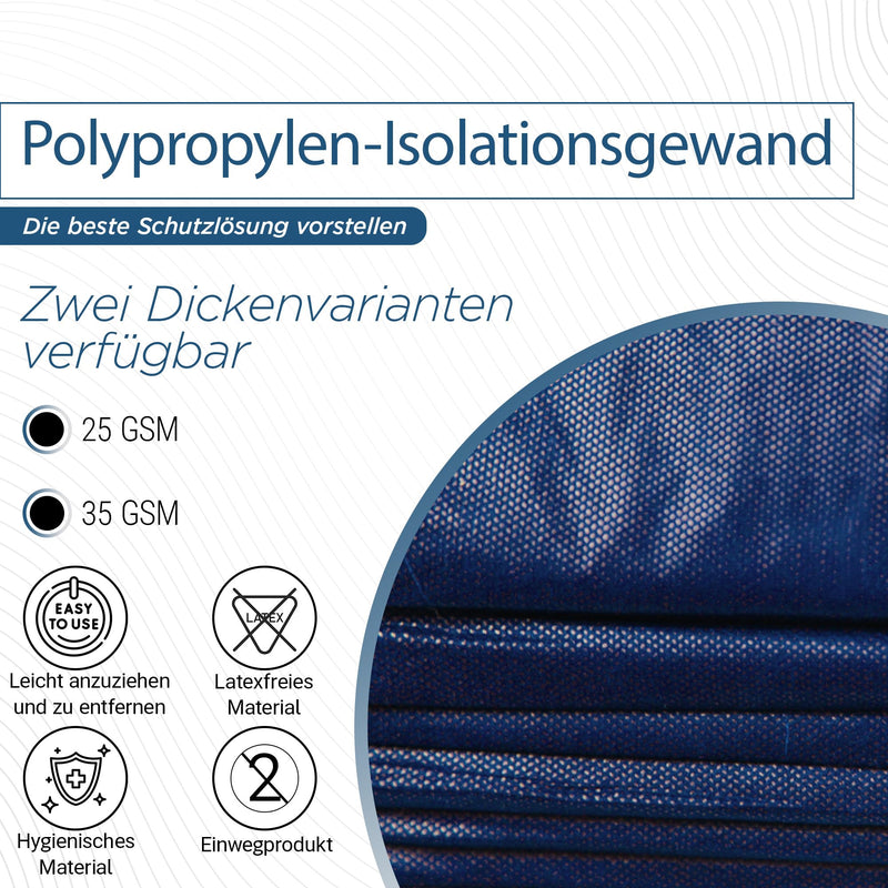 [AUSTRALIA] - BORNOVA - Protective gown, work coat, disposable apron, fleece, sterile (25 GSM, 10) 25 GSM 